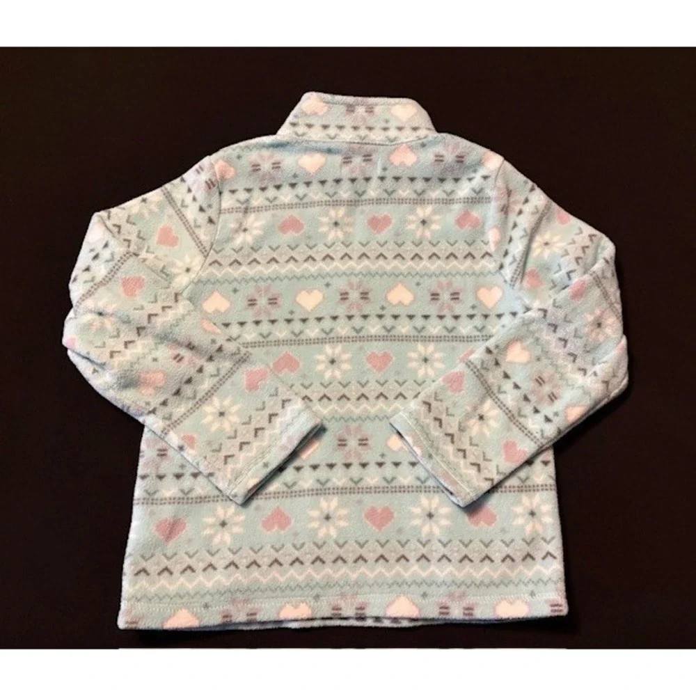 Childrens Place girls fleece pullover, 1/4 zip size 7/8, EUC